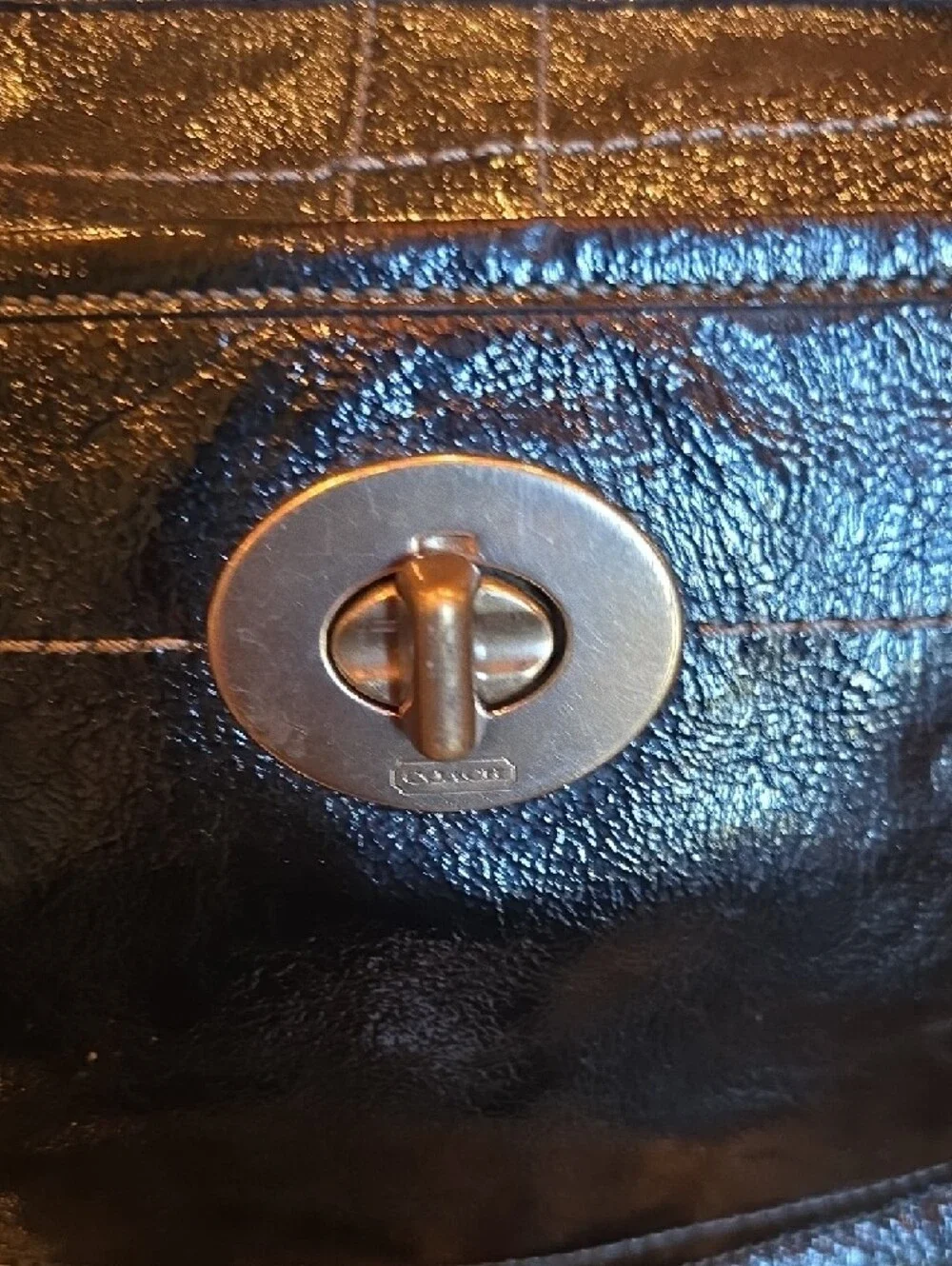 Coach Black Patent Leather Shoulder Bag